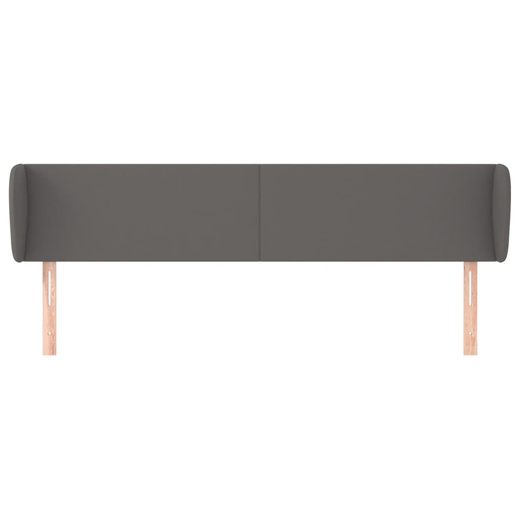 Kopfteil mit Ohren Creme 83x23x78/88 cm Kunstleder