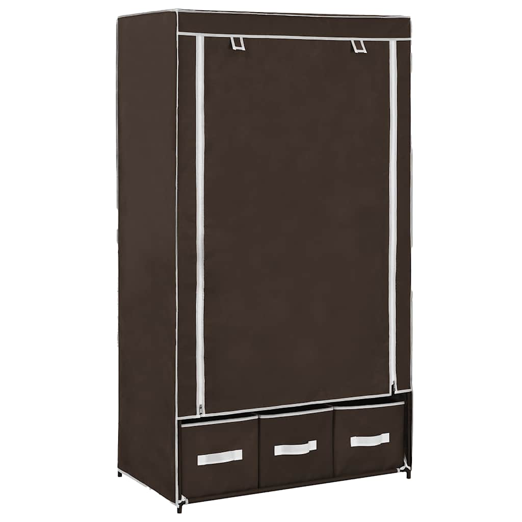 Kleiderschrank Schwarz 87 x 49 x 159 cm Stoff