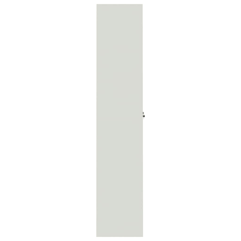 Aktenschrank mit 2 Türen Grau 90 cm Stahl