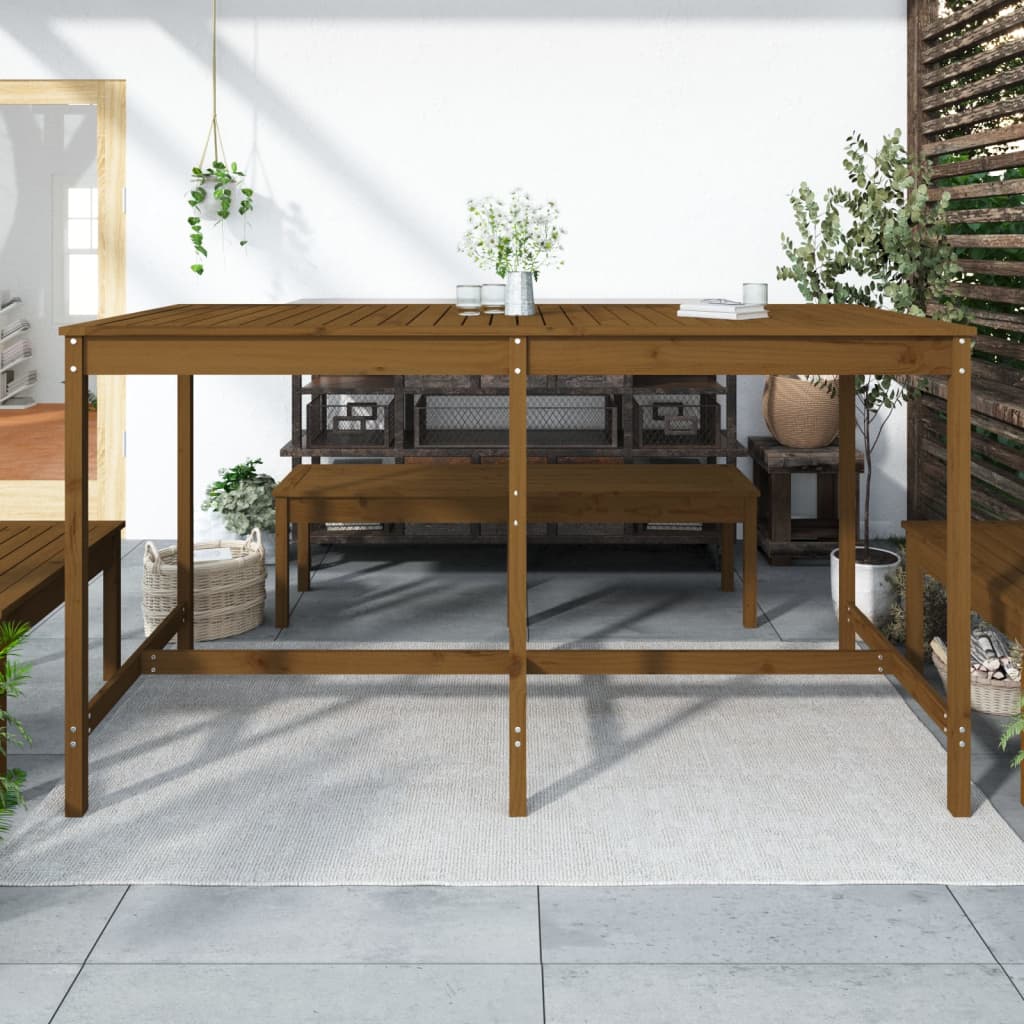 Gartentisch 82,5x82,5x110 cm Massivholz Kiefer