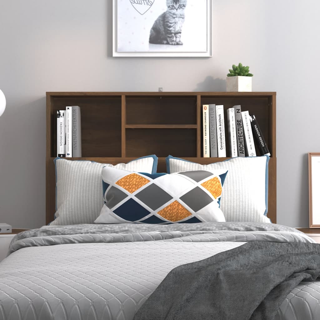 Bett-Kopfteil mit Ablagen Weiß 100x19x103,5 cm