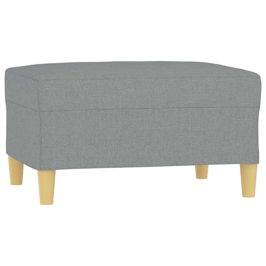 Fußhocker Hellgrau 60x50x41 cm Stoff