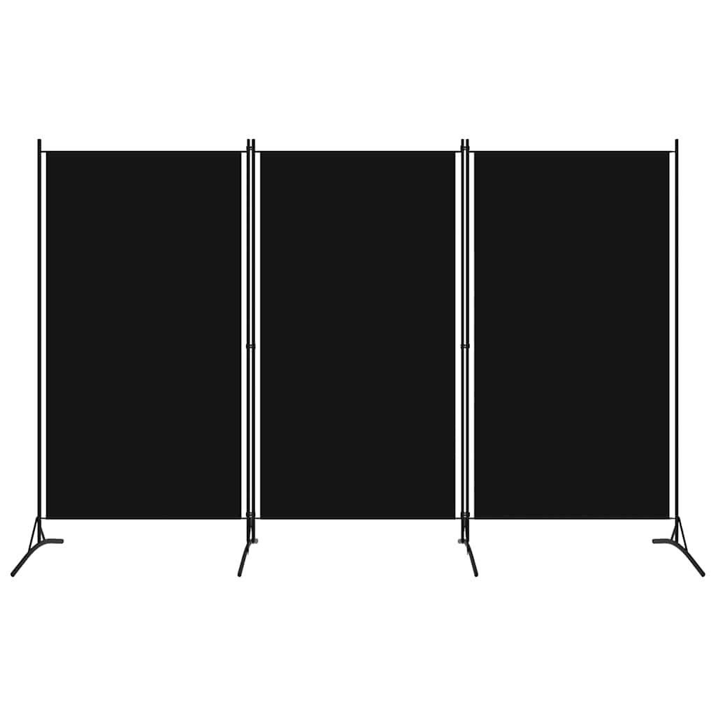 3-tlg. Raumteiler Weiß 260x180 cm Stoff