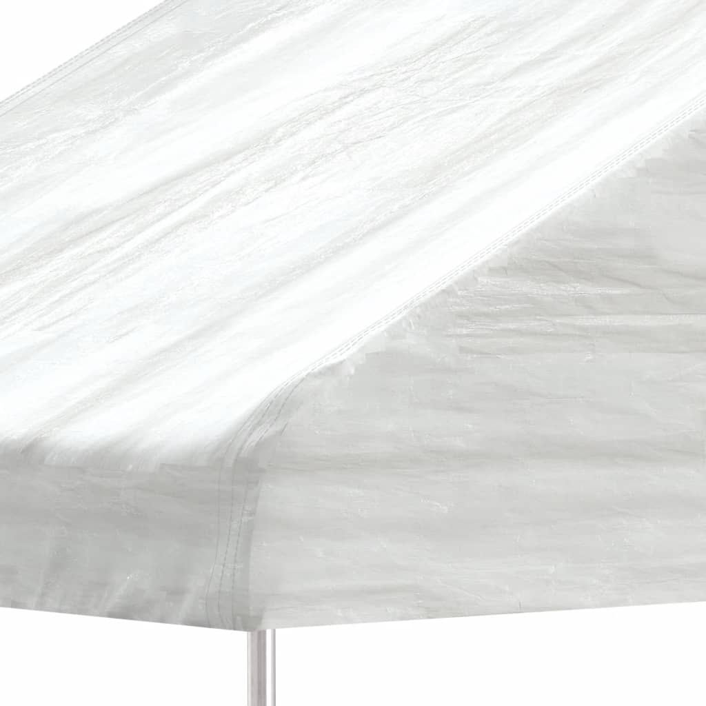 Pavillon mit Dach Weiß 4,46x2,28x2,69 m Polyethylen