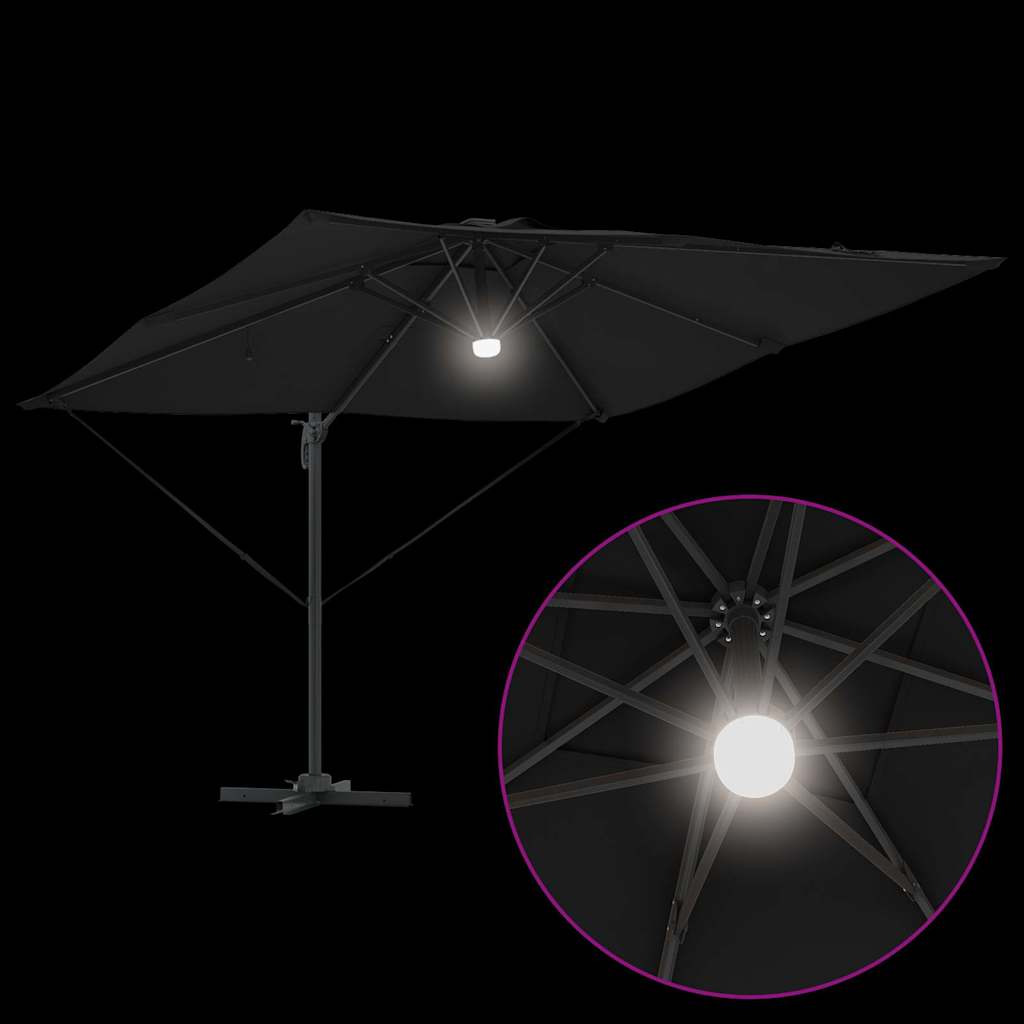 Roma Parasol Beige 286 x 284 x 270 cm Aluminium und Polyester