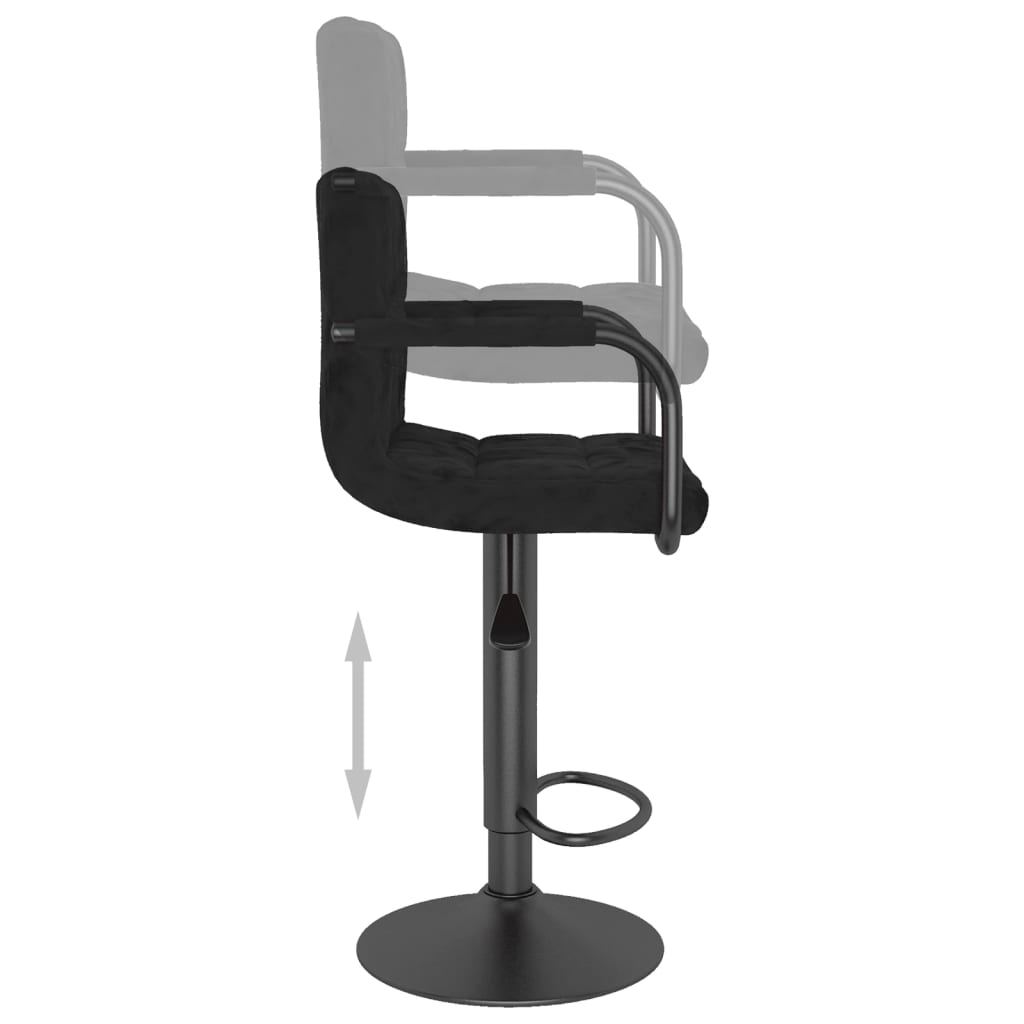 Barhocker 2 Stk. Blau Samt