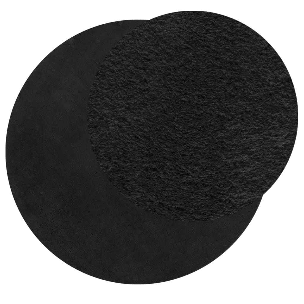Teppich HUARTE Kurzflor Weich und Waschbar Anthrazit 60x110 cm