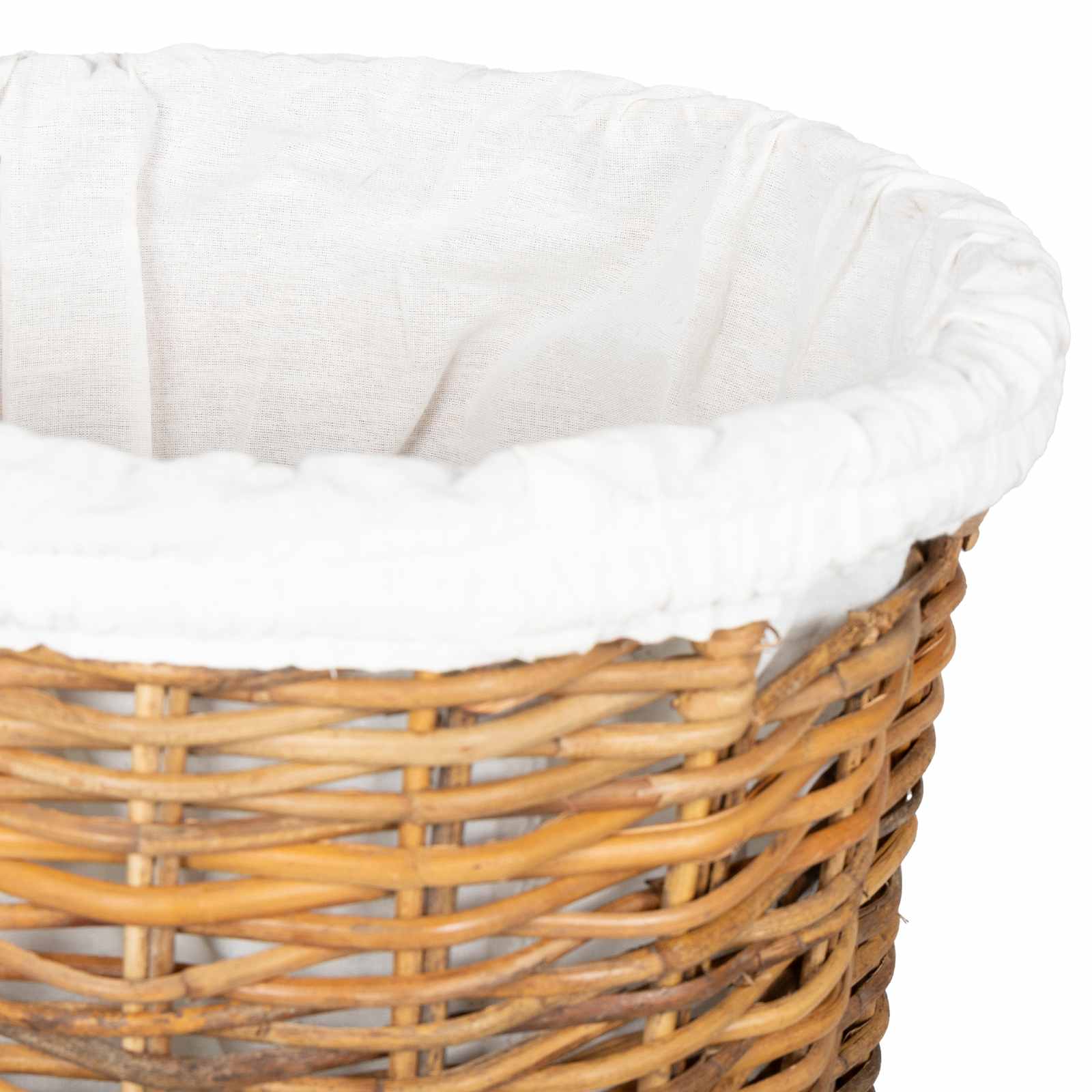 Wäschekorb mit Deckel 2 pcs Natürliches Grau Kubu Rattan