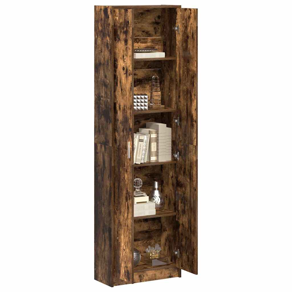 Kleiderschrank mit Regal Schwarz Eichen-Optik 55 x 25 x 189 cm