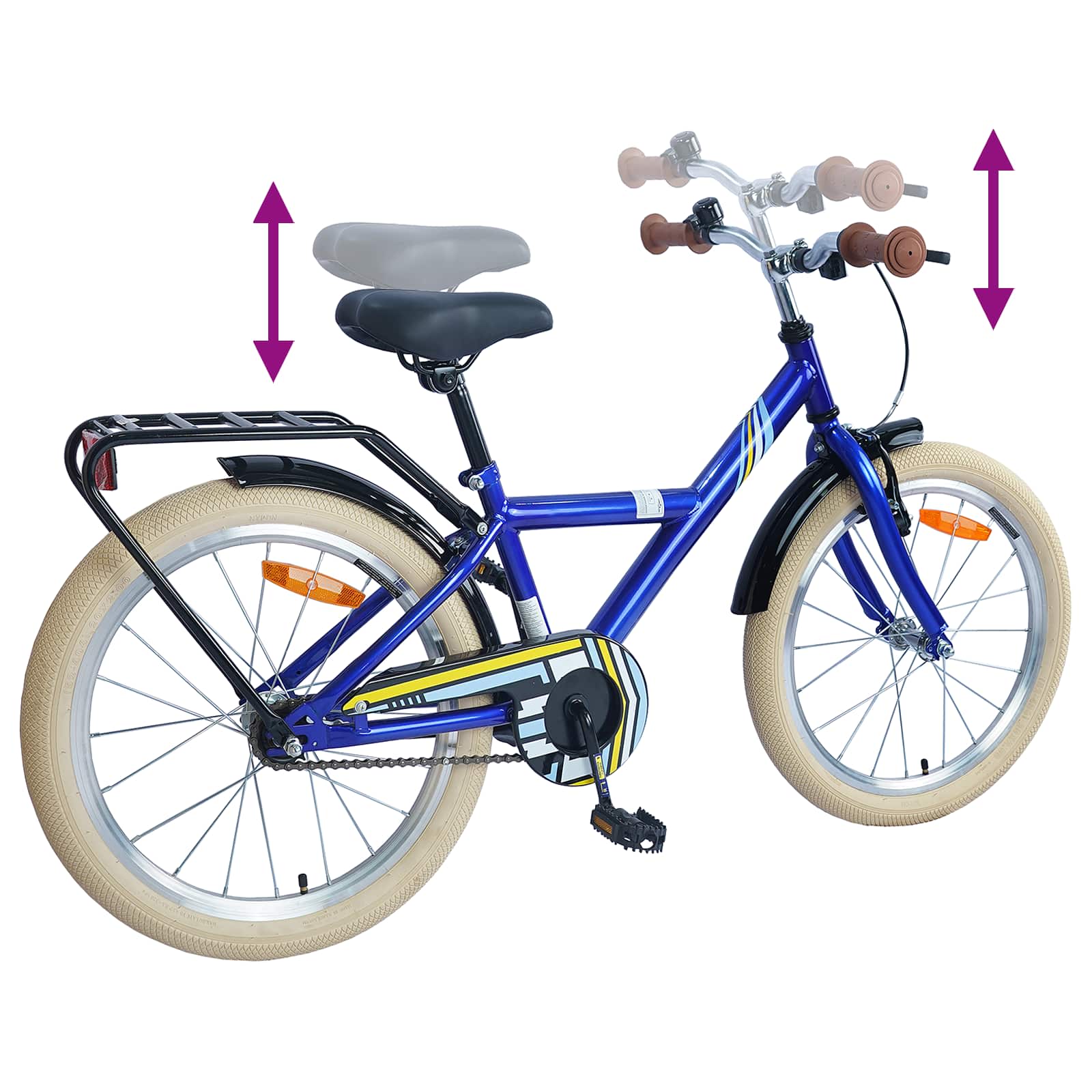 Kinderfahrrad 12 Zoll für 2-4 Jahre alt Schwarz