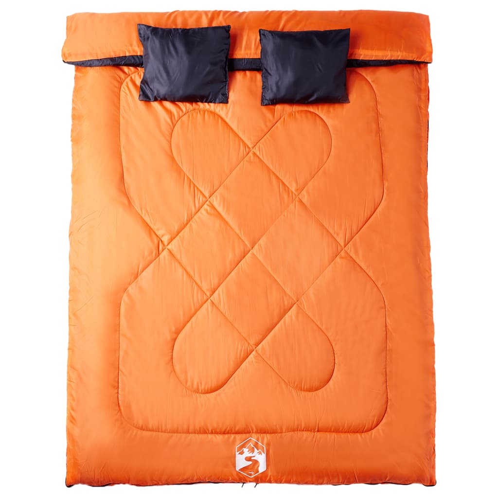 Doppelschlafsack mit Kissen Erwachsene Camping 3-4 Jahreszeiten