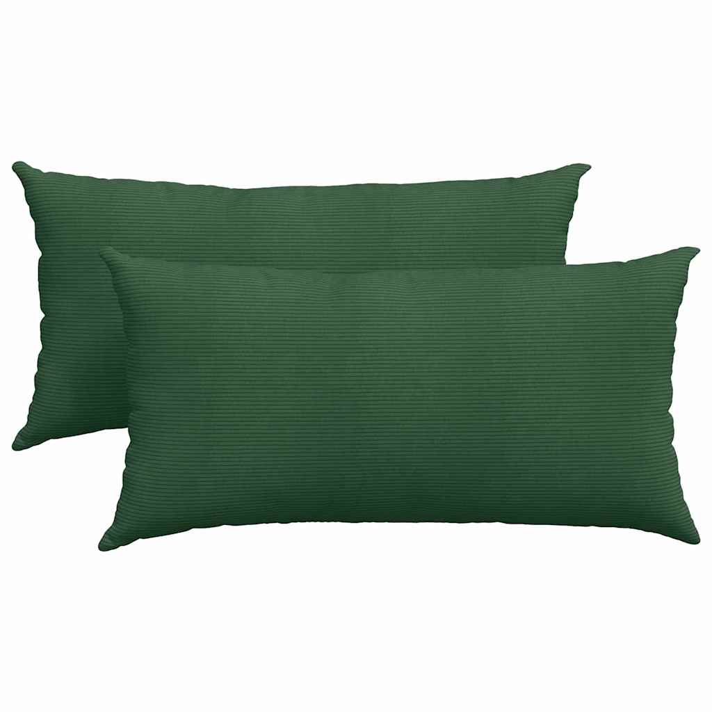 Sofakissen 2 Stück Hellgrau 50 x 30 cm Cordstoff
