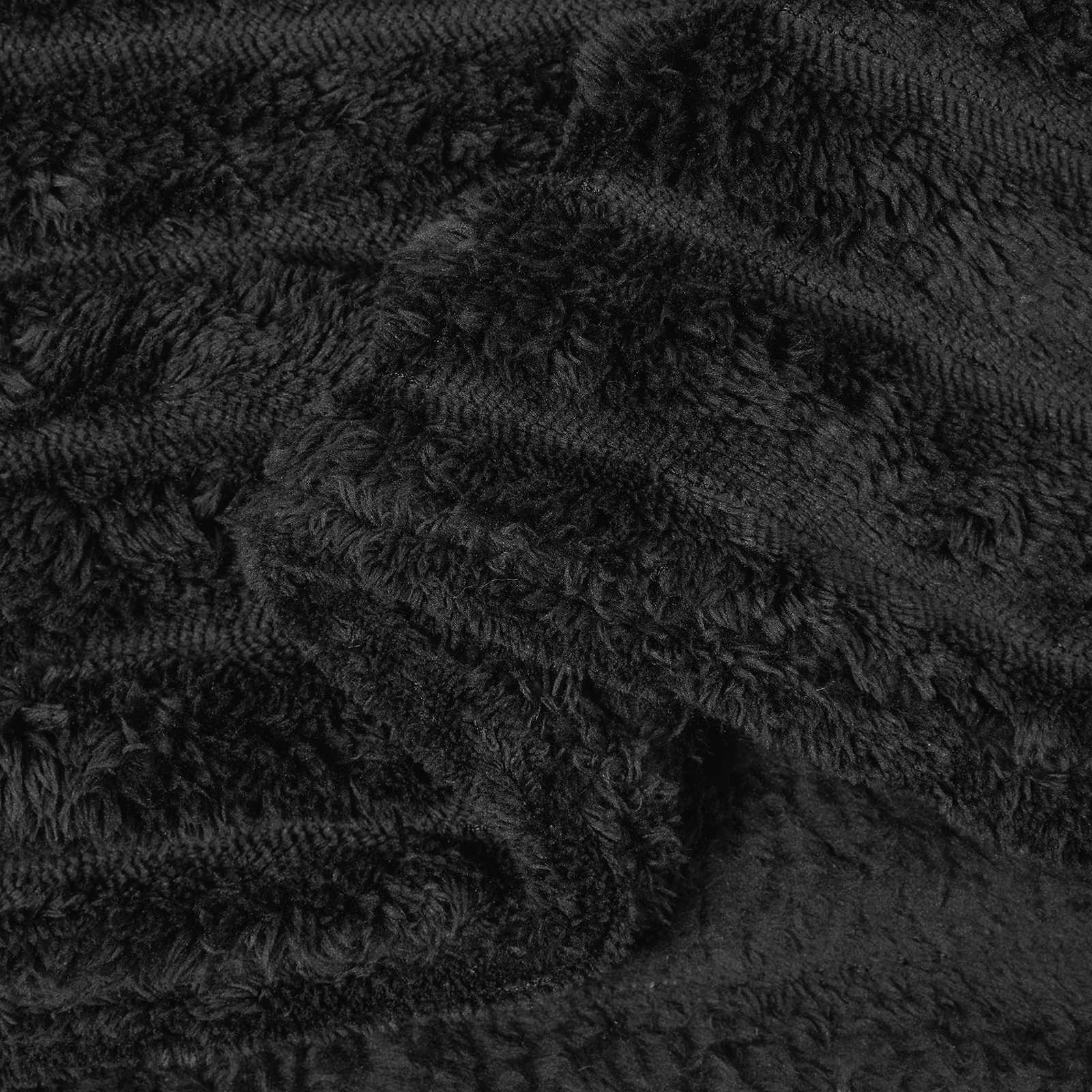 Überwurfdecke Beige 150 x 130 cm Fleece