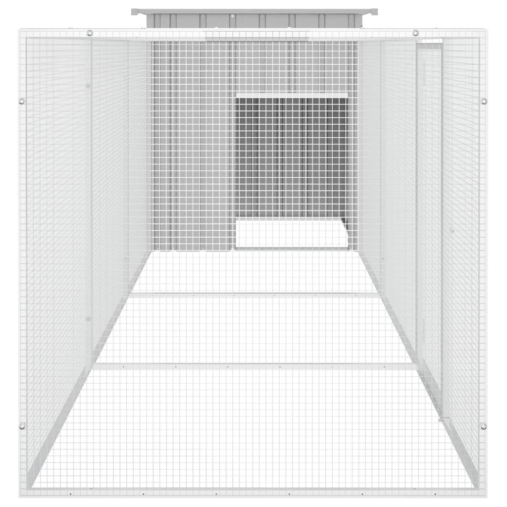 Hühnerkäfig Anthrazit 200x91x100 cm Verzinkter Stahl