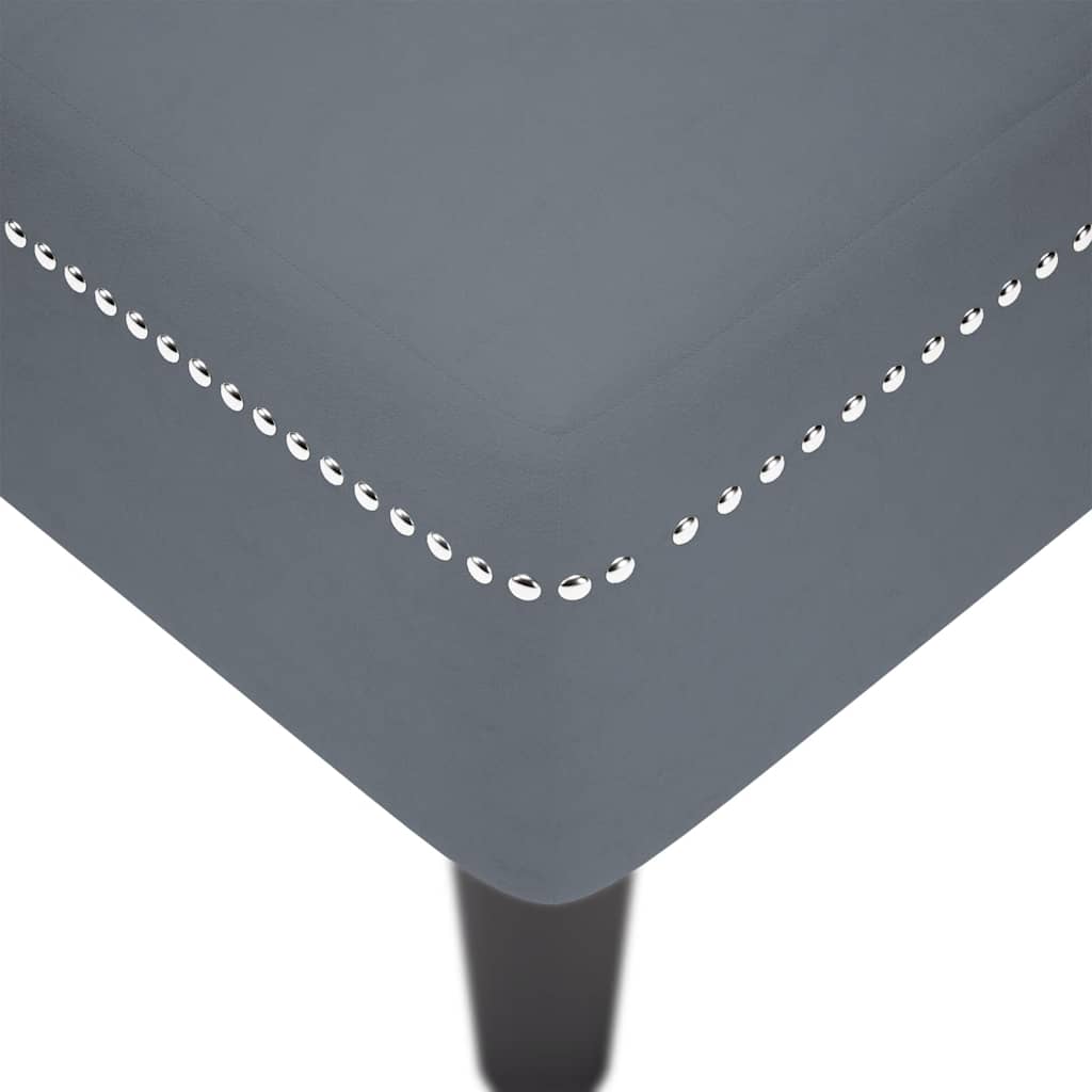 Chaiselongue mit Kissen und Rechter Armlehne Blau Samt