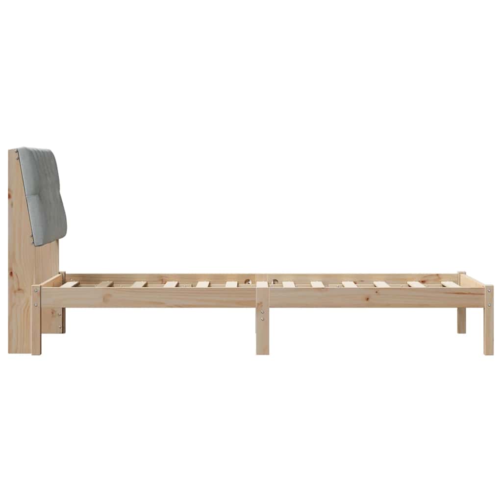 Bettgestell mit gepolstertem Kopfteil Braun 200 x 200 cm