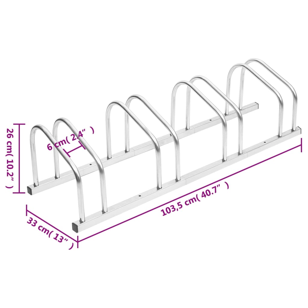 Fahrradständer für 2 Fahrräder Verzinkter Stahl
