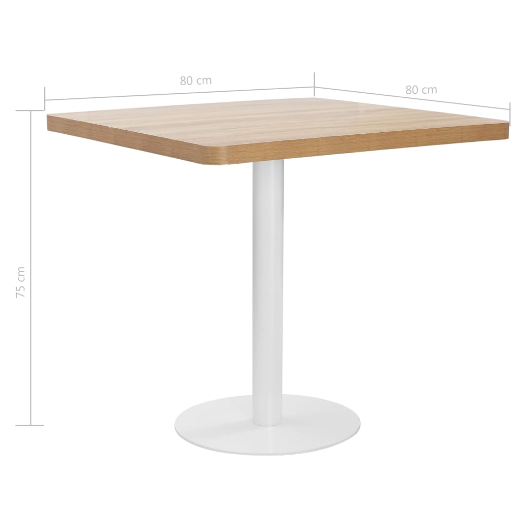 Bistrotisch Hellbraun 50x50 cm MDF