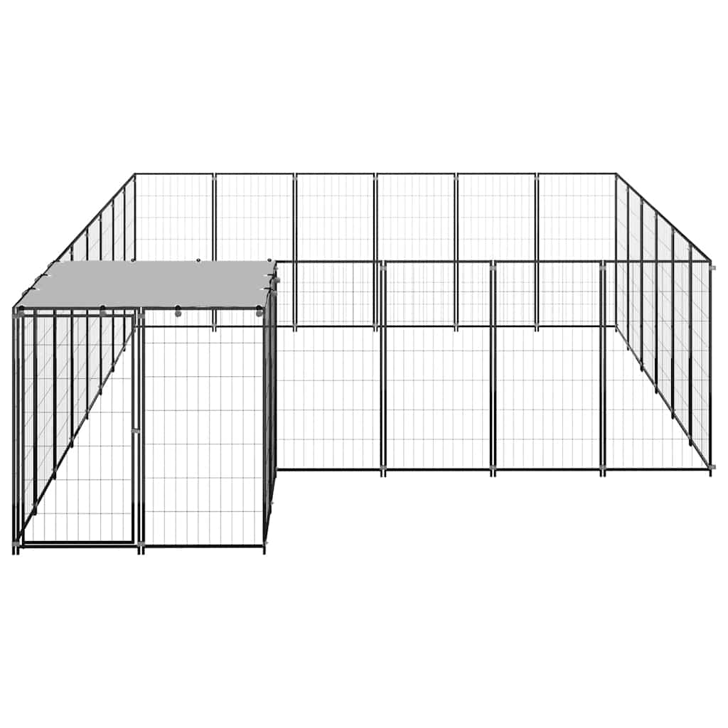 Hundezwinger Schwarz 4,84 m² Stahl