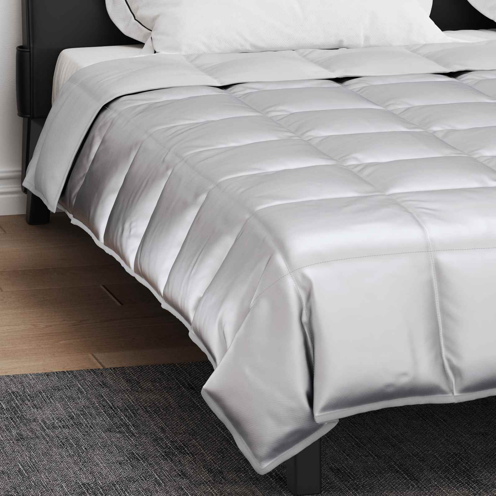 Ganzjahresbettdecke Gold 135 x 200 cm Satin und Mikrofaser