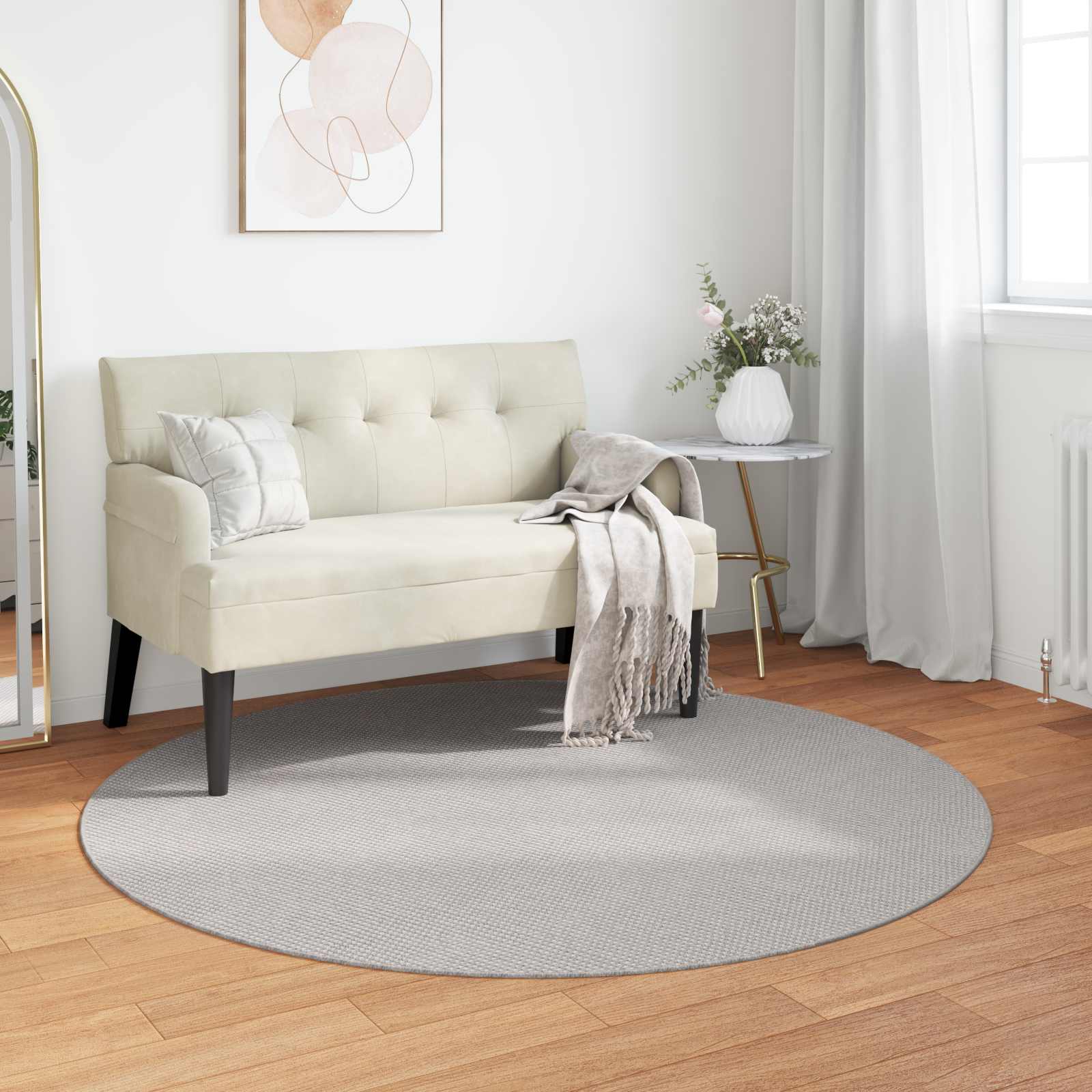 Bereichsteppiche Rechtwinklig LUGO Creme 150 x 80 cm Polyester