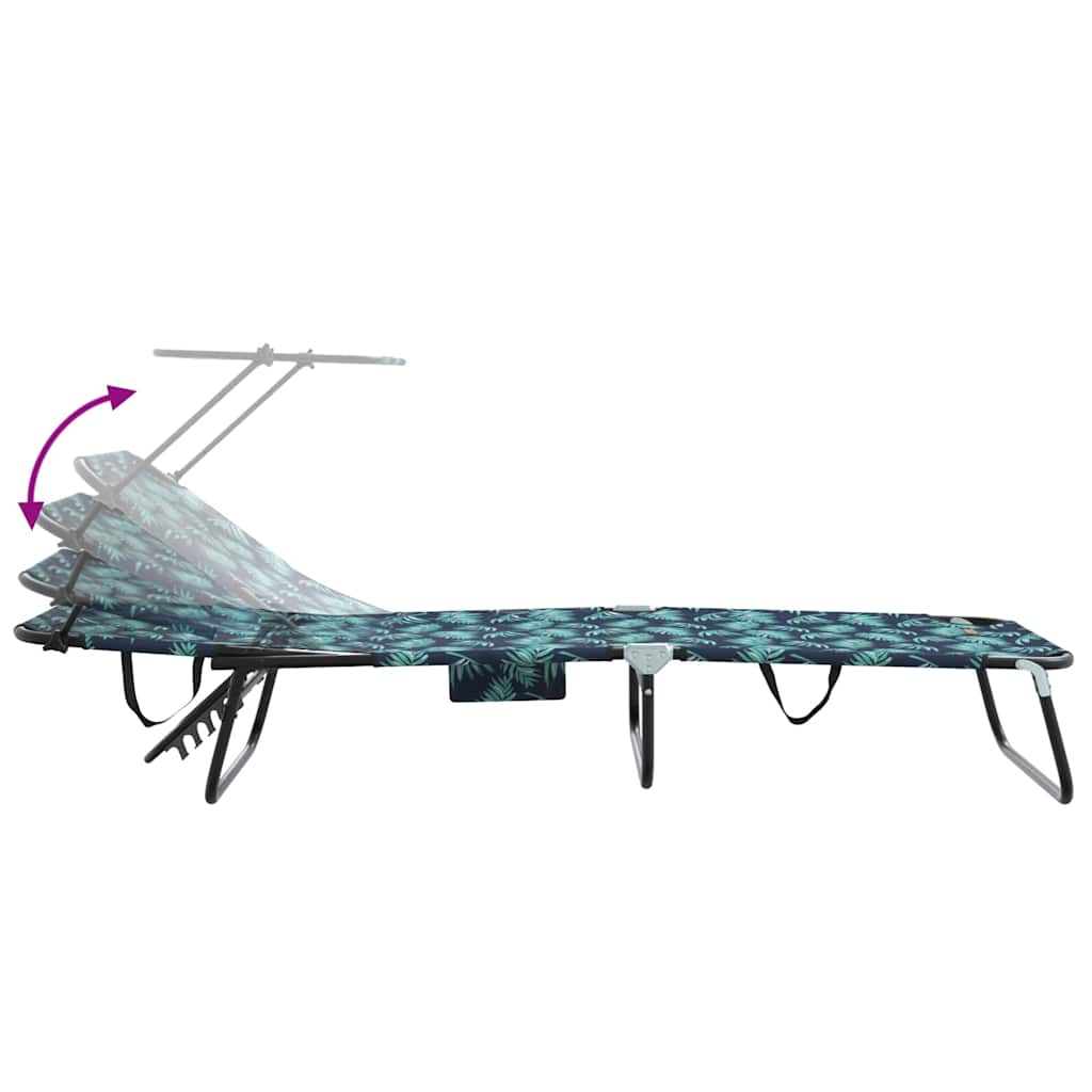 Klappbare Sonnenliege Blau 190 x 57 x 81 cm Oxford