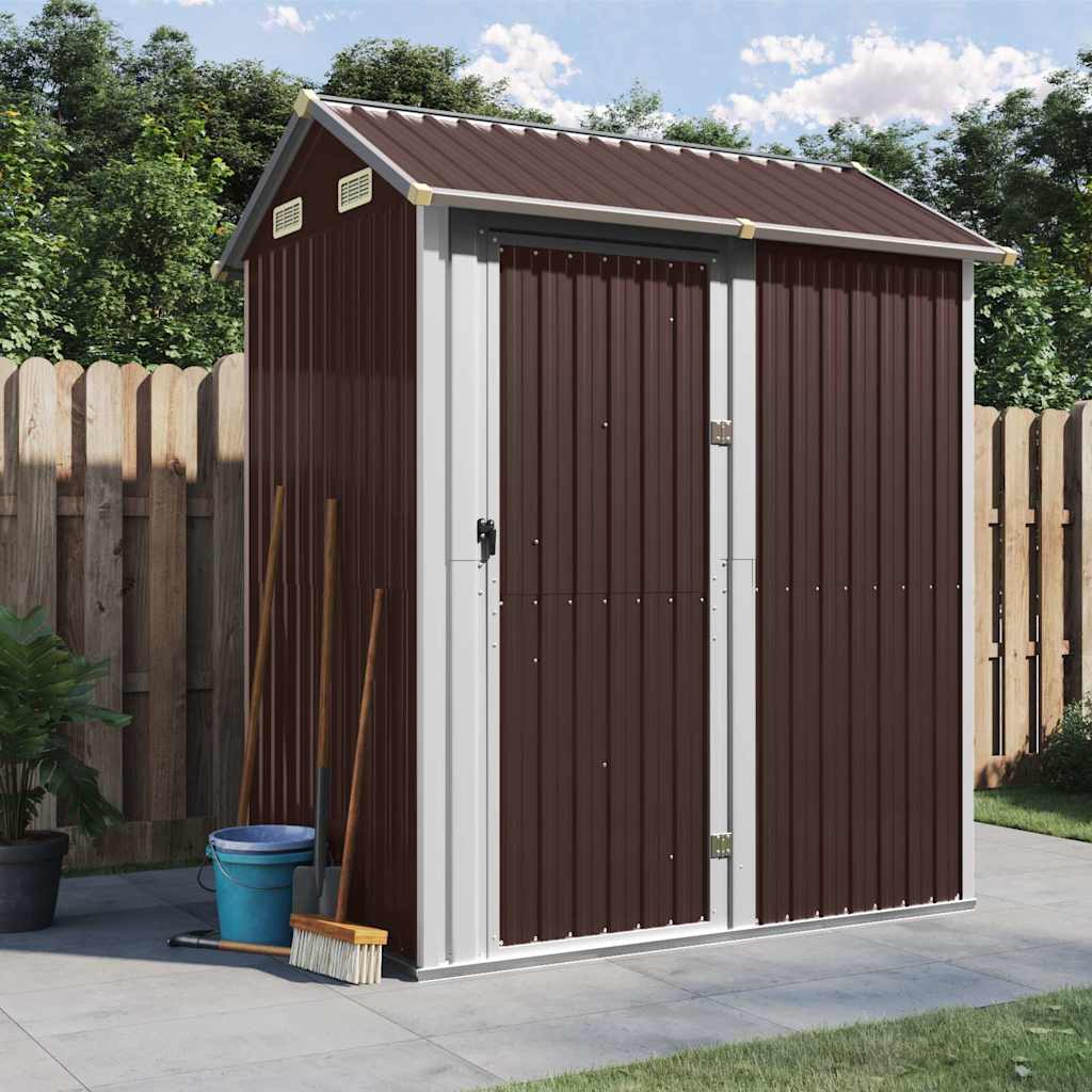 Gartenhaus Hellgrau 192x152,5x237 cm Verzinkter Stahl