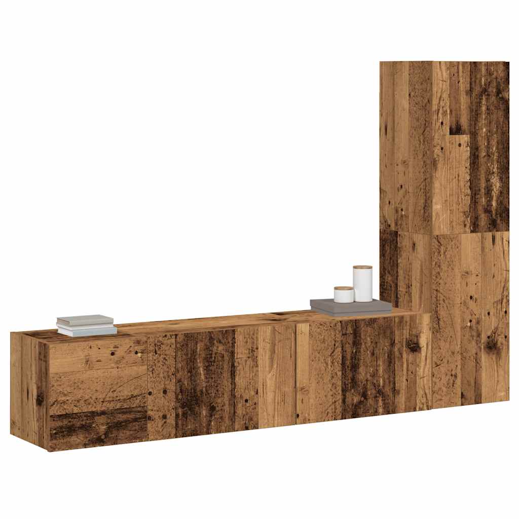 5-tlg. TV-Schrank-Set Weiß Holzwerkstoff