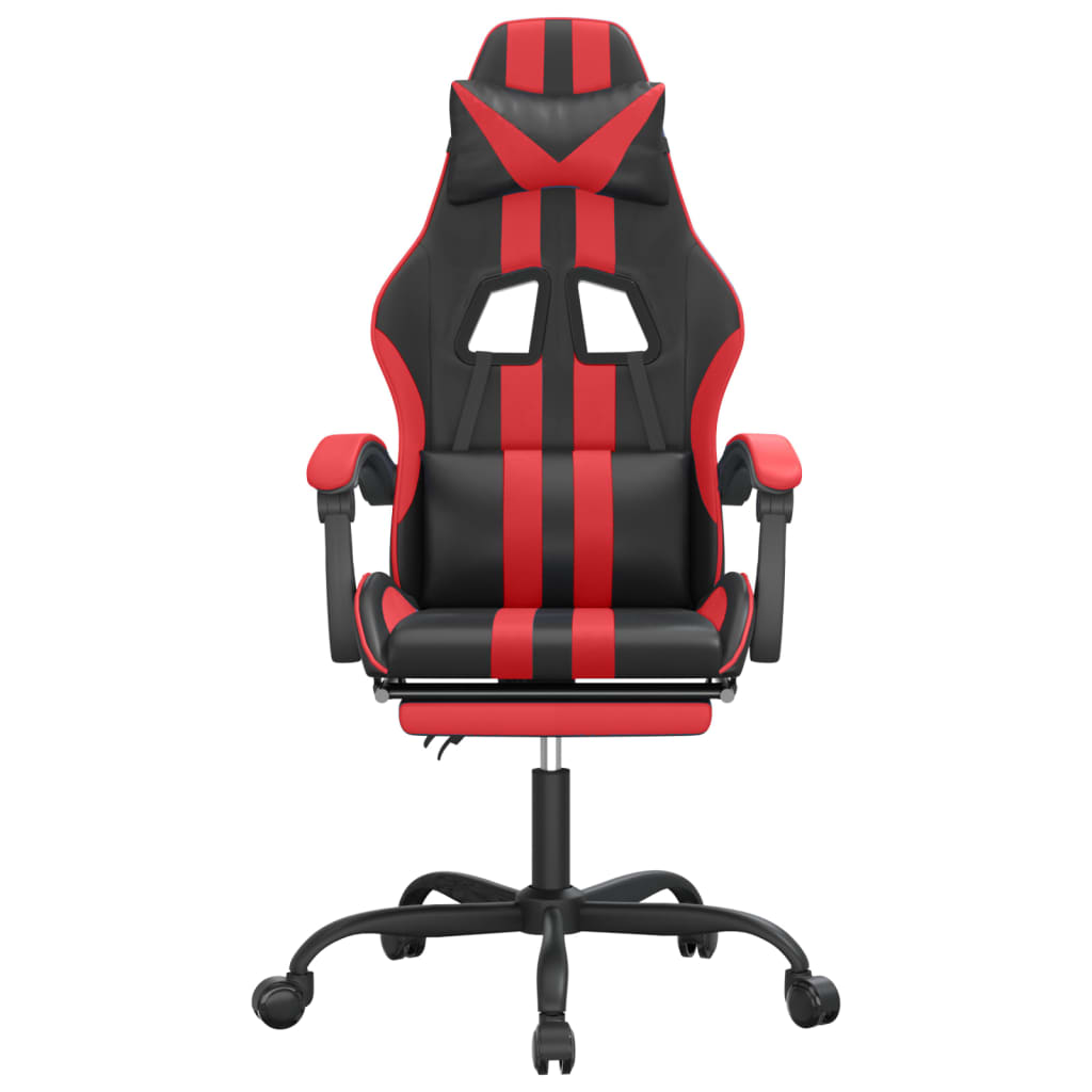Gaming-Stuhl Drehbar Schwarz und Blau Kunstleder