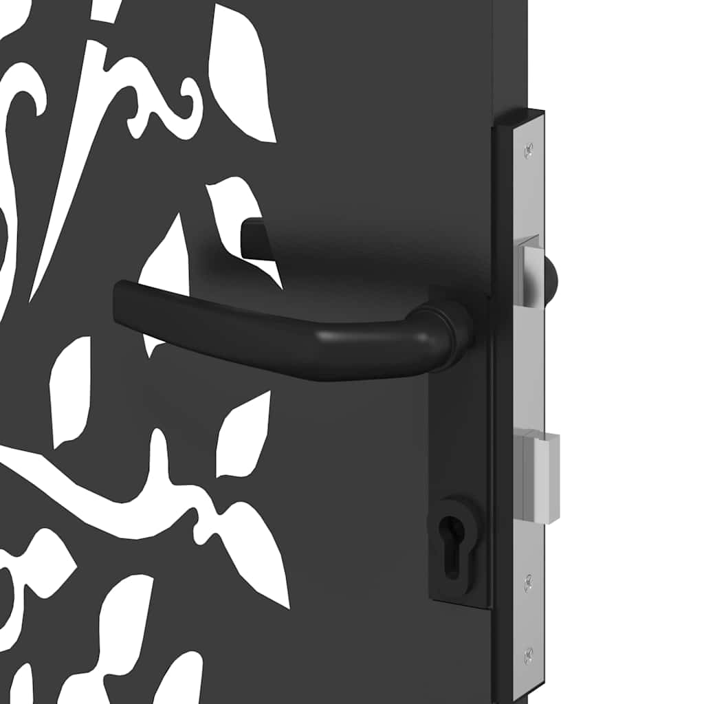 Gartentor 85x75 cm Cortenstahl Baum-Design