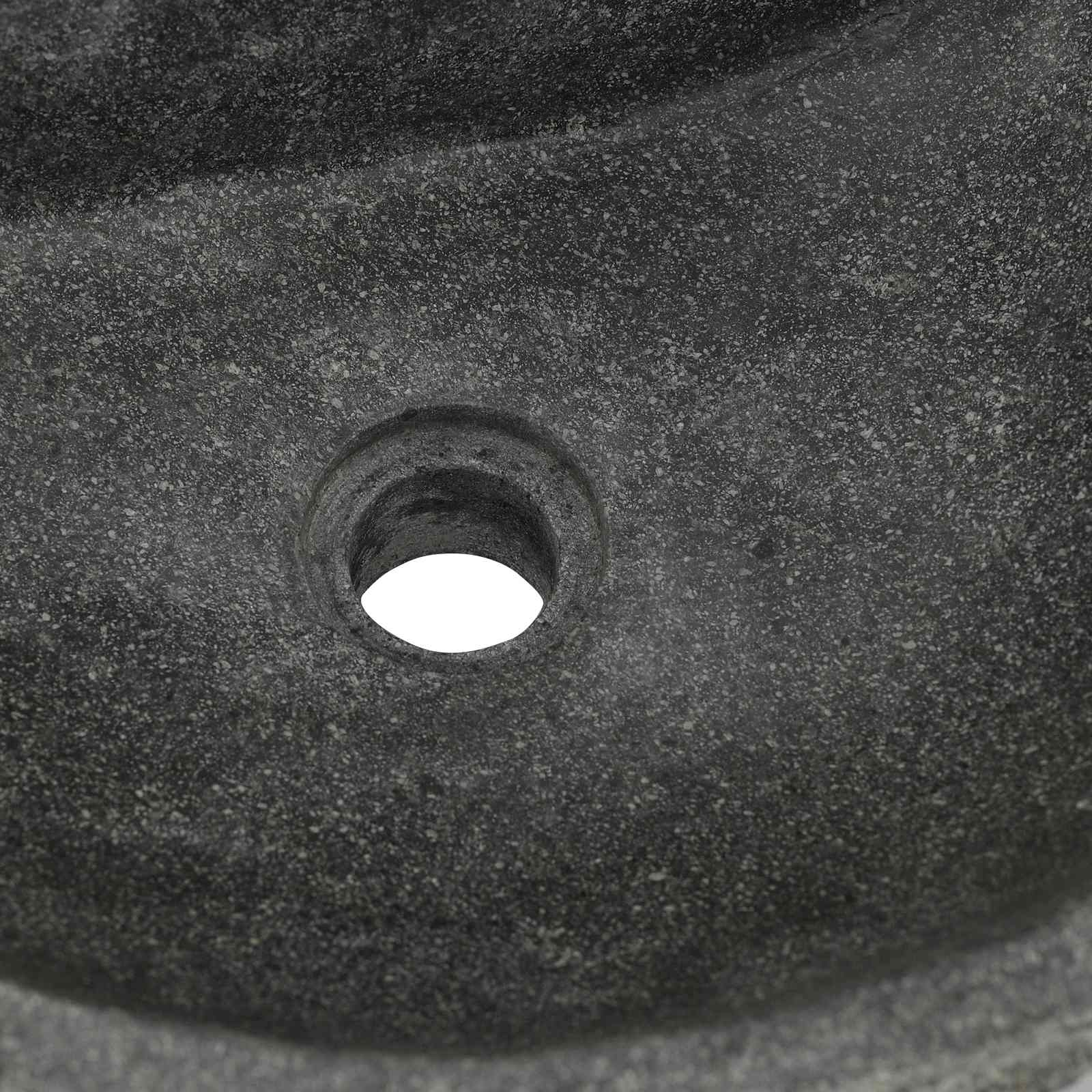 Wandmontiertes Waschbecken Grau 37 x 30 x 12 cm Flussstein