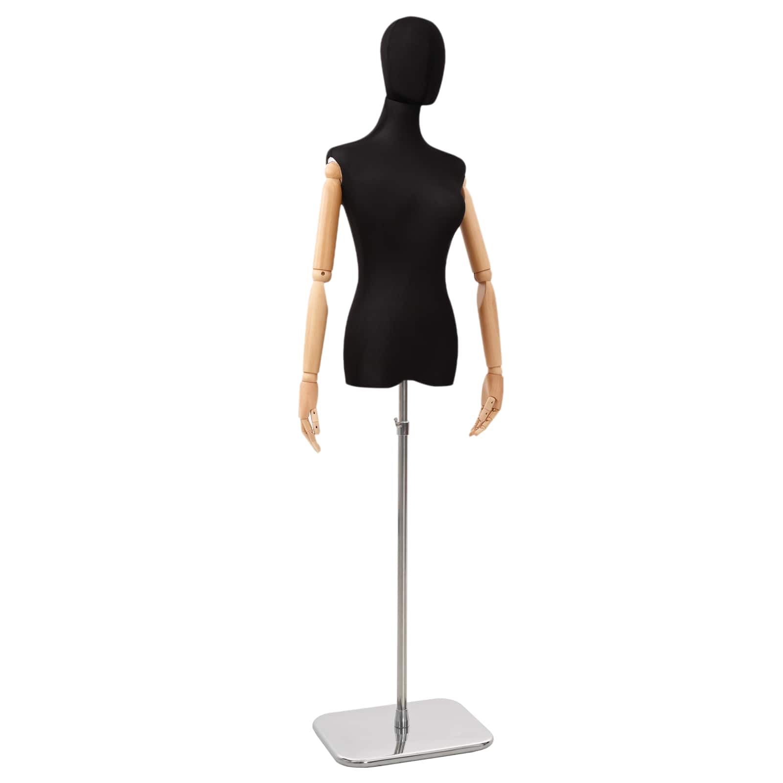 Verstellbare Mannequin 165-213 cm mit Fuß Weiblich PP Weiß