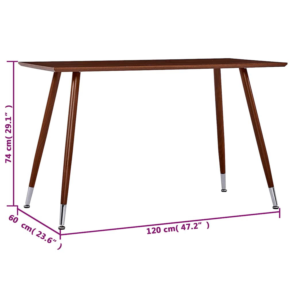 Esstisch Schwarz und Eichefarben 120×60×74 cm MDF