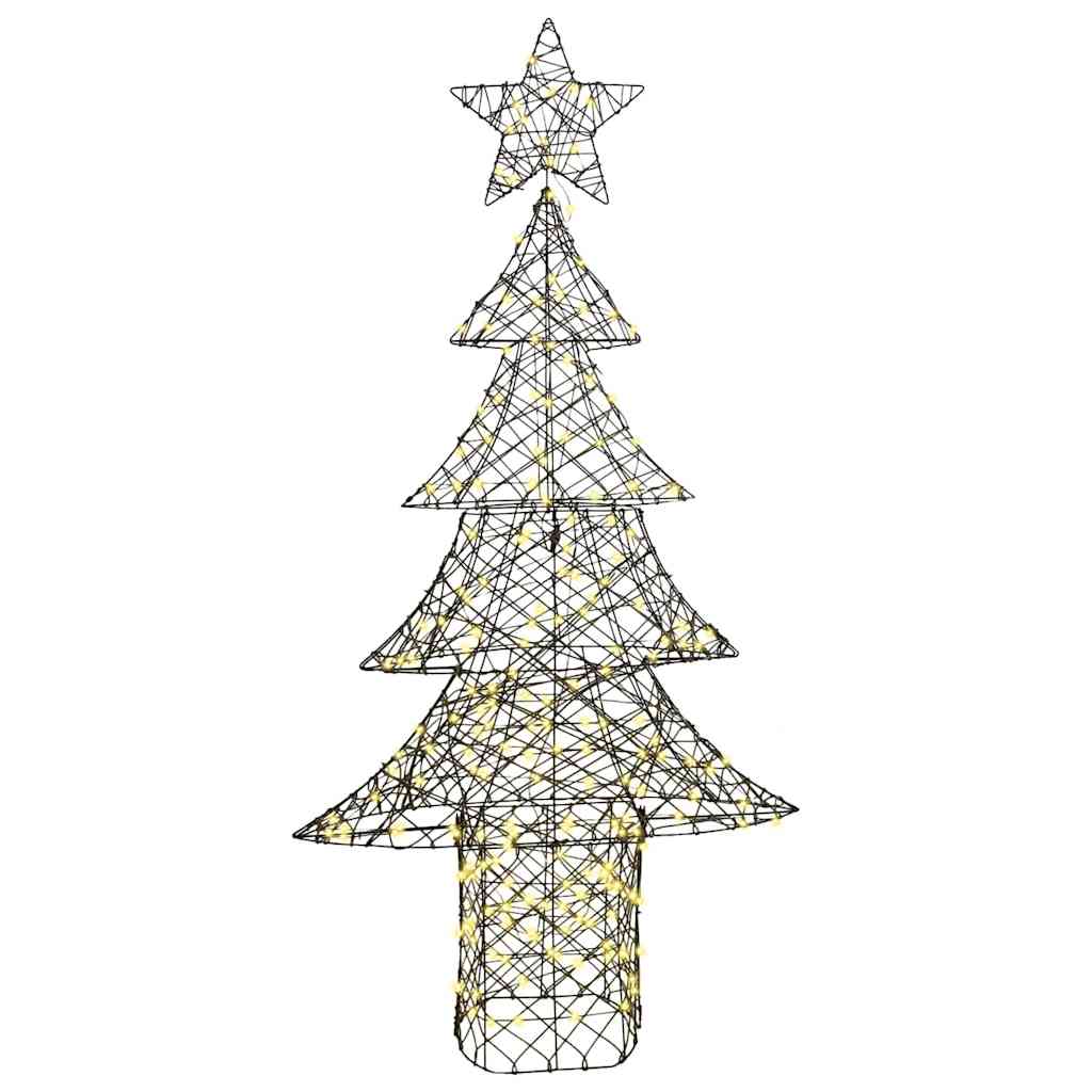 Weihnachtsbaum mit 120 LEDs Warmweiß 120,5 cm PET