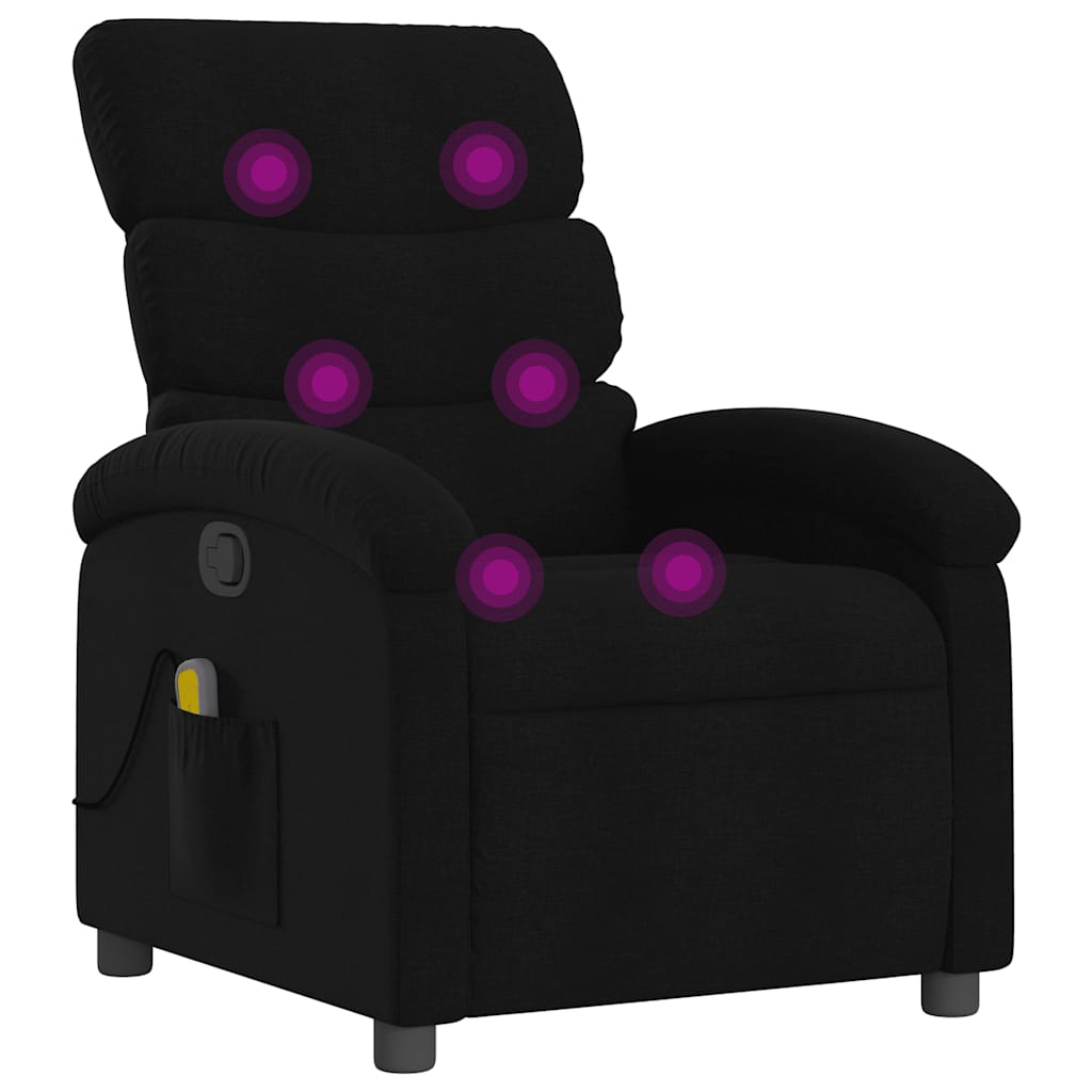 Massage-Relaxsessel, hellgrauer Stoff