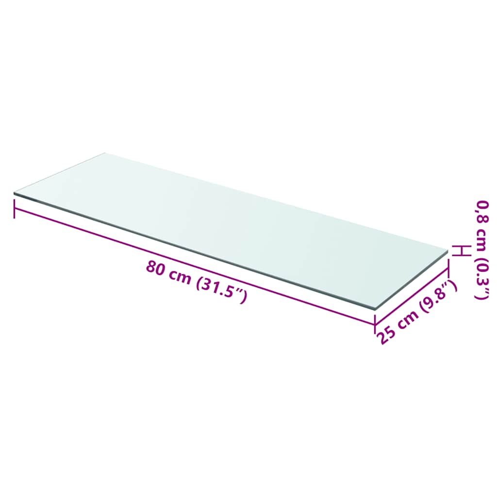 Regalboden Glas Transparent 20x12 cm