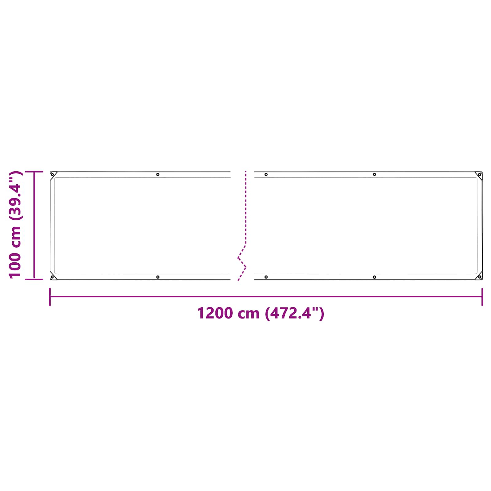 Pflanzenabdeckung mit Ösen 1x3 m PVC