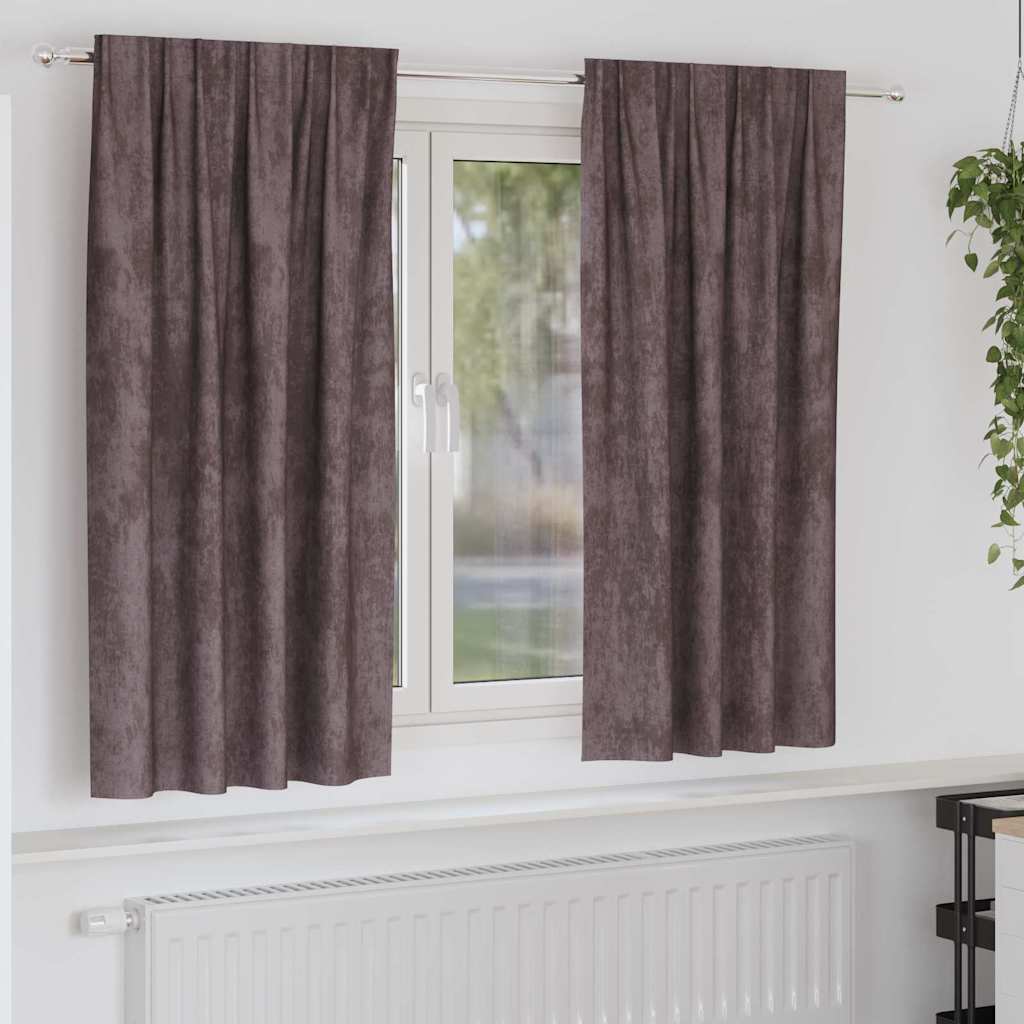 Samtvorhänge mit Vorhängen 2 pcs Weinrot 140 x 140 cm Samt