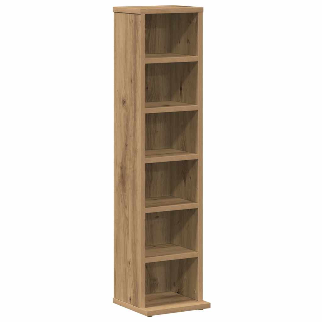CD-Schrank Weiß 21x20x88 cm Holzwerkstoff