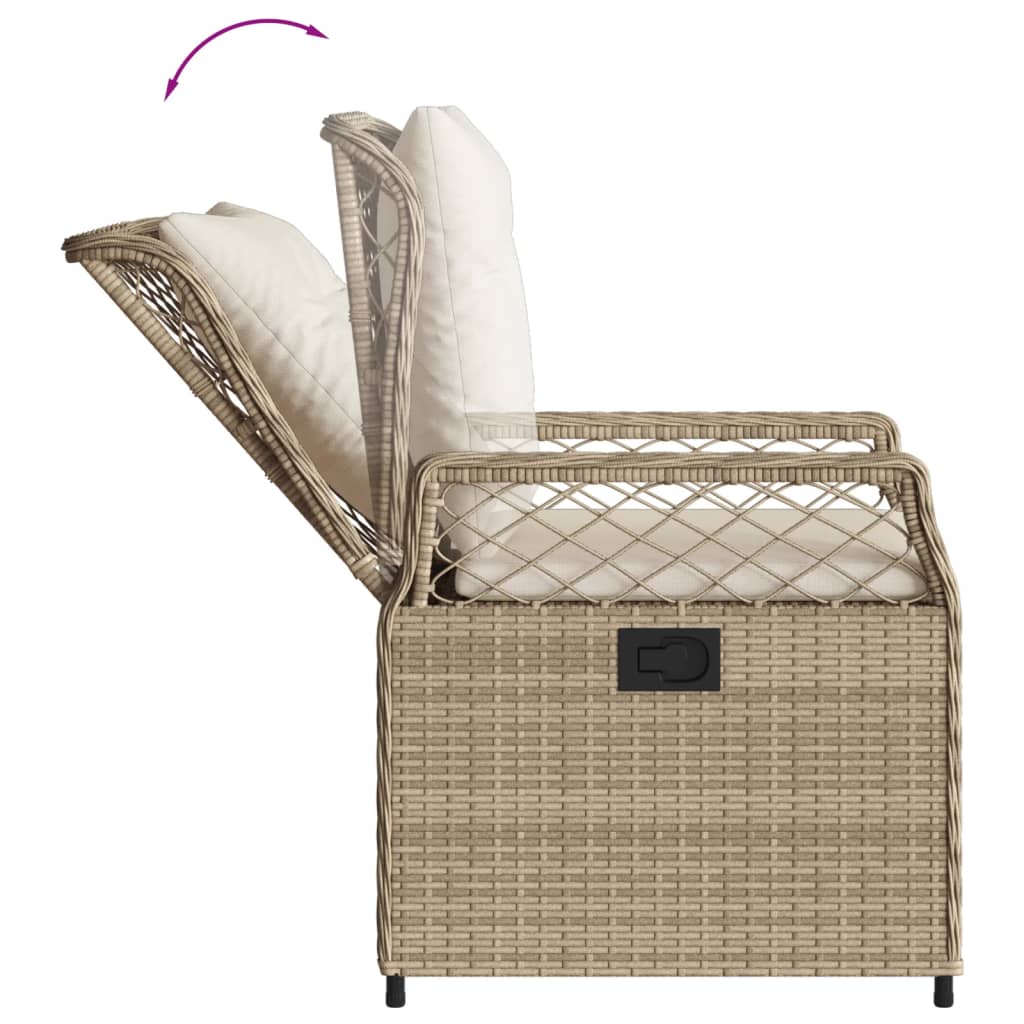 Gartensessel 2 Stk. Verstellbar Schwarz Poly Rattan
