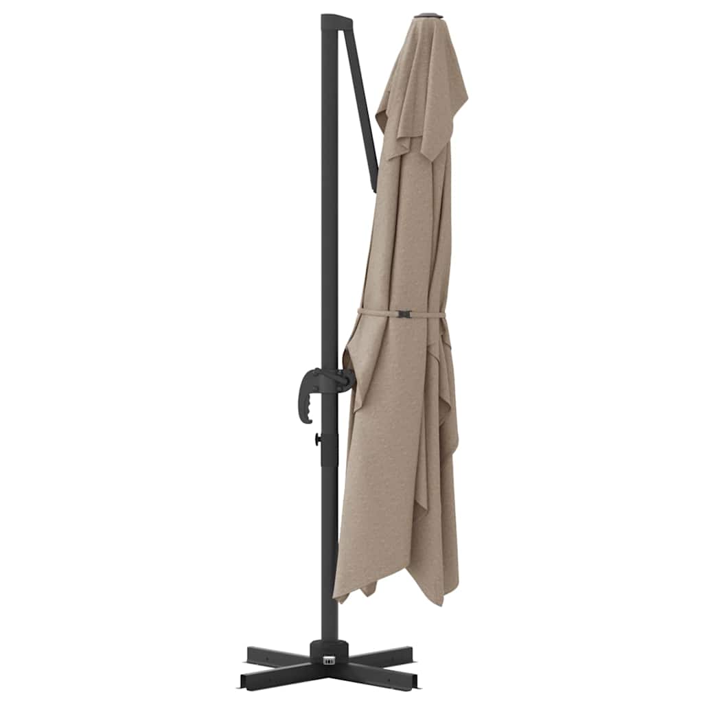 Sonnenschirm Sand 351 x 250 x 260 cm Polyester und Aluminium