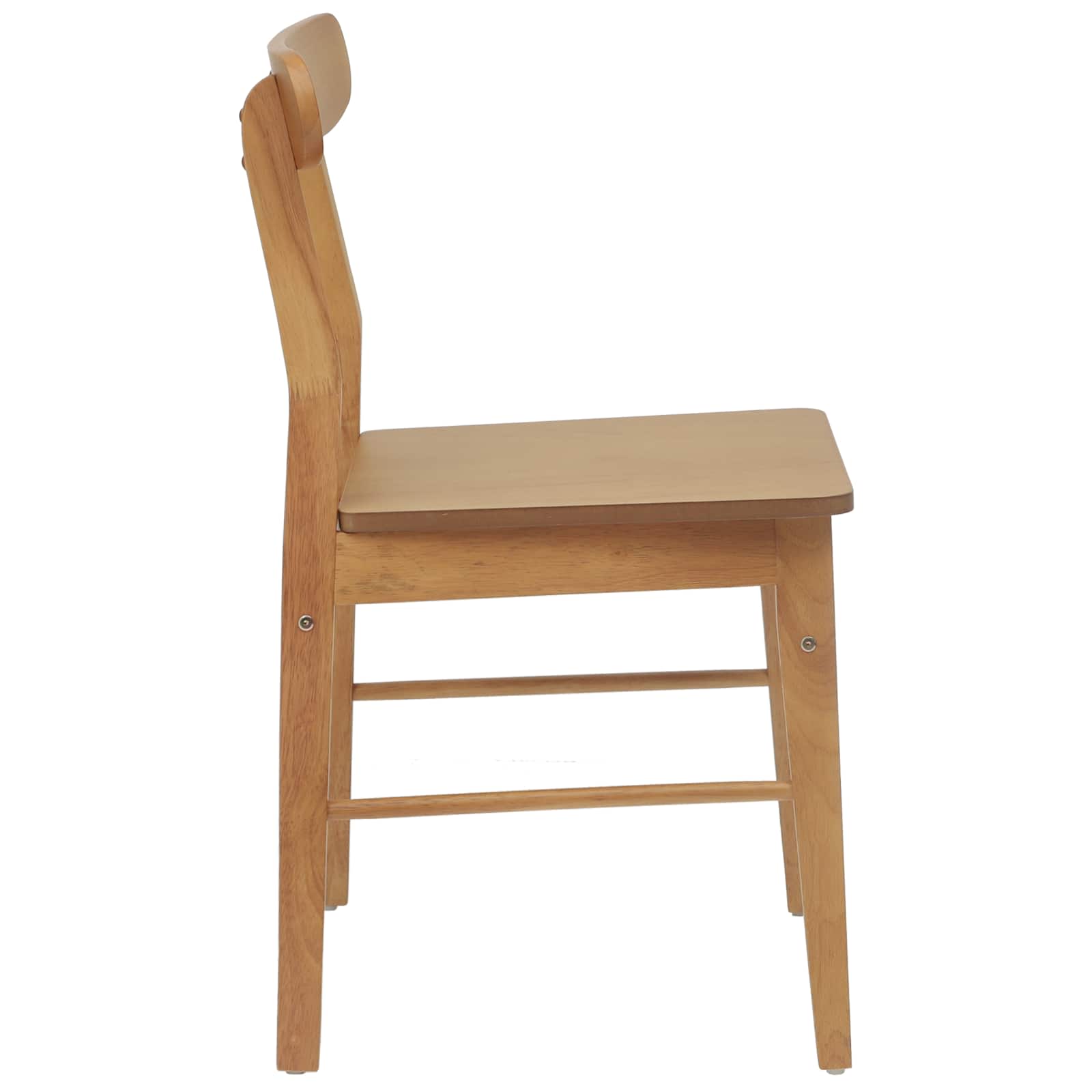 Esszimmerstuhl 2 pcs Dunkelbraun, Hell Massives Gummiholz