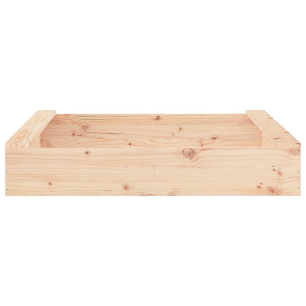 Sandkasten mit Sitzen Honigbraun Quadratisch Massivholz Kiefer