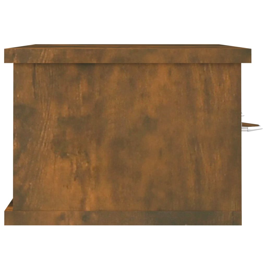 Wand-Schubladenregal Weiß 60x26x18,5 cm Holzwerkstoff