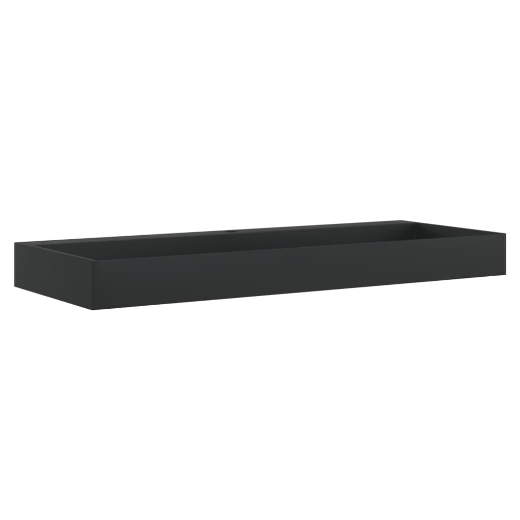 Waschbecken 60x38x11 cm Mineralguss/Marmorguss Mattschwarz