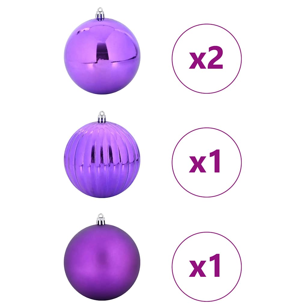 Weihnachtsbaumkugel Set XL 9 pcs Rot Kunststoff