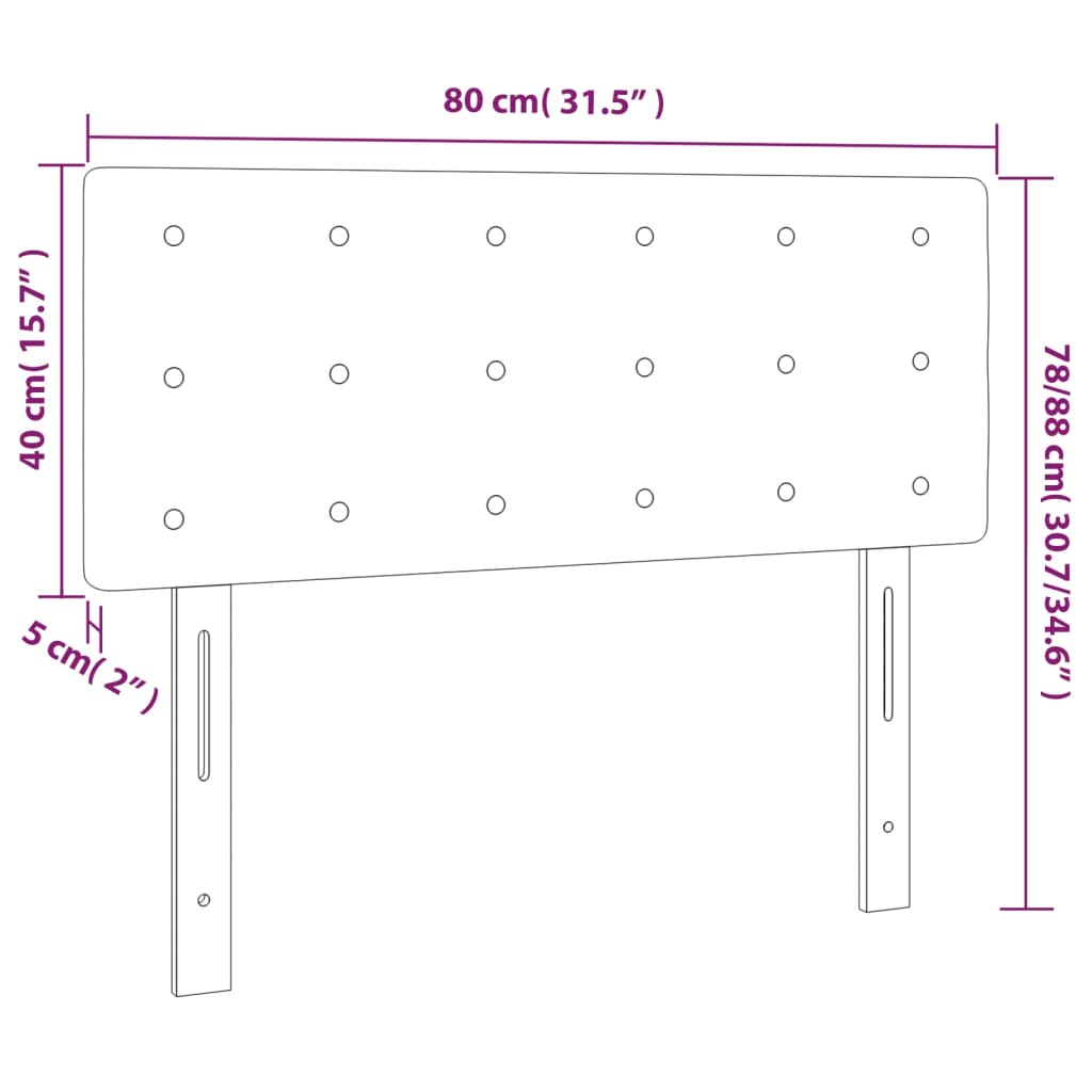 Kopfteil Hellgrau 80x5x118/128 cm Stoff
