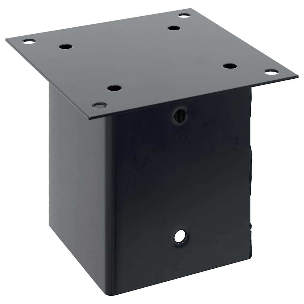 Pfostenträger Quadratisch 4Stk. Silber 46x46mm Verzinkter Stahl