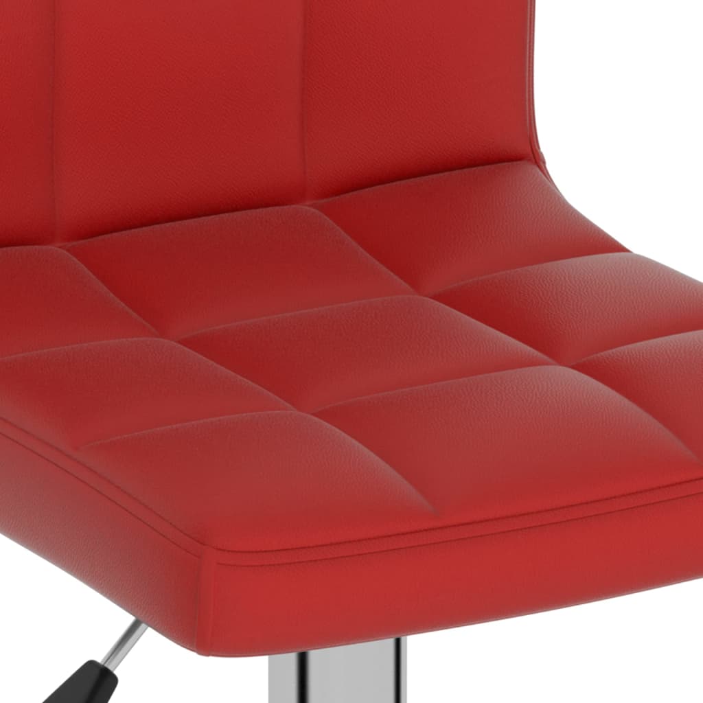 Barhocker 2 Stk. Weinrot Kunstleder