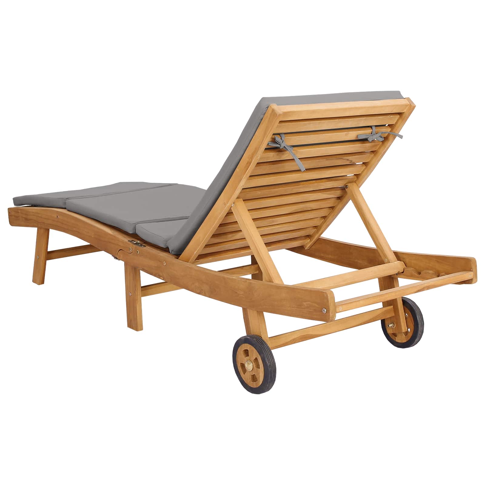 Sonnenliege Braun Massivholz Teak
